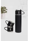 Özel Kutusunda 3 Bardaklı 500 ML Çelik Termos