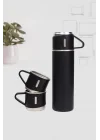 Özel Kutusunda 3 Bardaklı 500 ML Çelik Termos