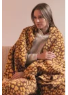 Pamuklu Leopar Desenli Yumuşak Dokulu Tek Kişilik Bataniye
