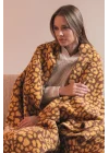 Pamuklu Leopar Desenli Yumuşak Dokulu Tek Kişilik Bataniye