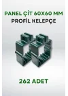 Panel Çit 60x60 MM Profil Kelepçe (262 Adet) (Yeşil)