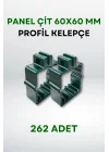 Panel Çit 60x60 MM Profil Kelepçe (262 Adet) (Yeşil)
