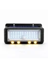 Panter Solar Hareket Sensörlü LED Duvar Lambası 3W 44 SMD Beyaz + 4 Gün Işığı LED, 300 Lümen, IP65 Su Geçirmez, 3 Modlu Güneş Enerjili Aplik, Balkon ve Bahçe Aydınlatması