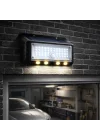 Panter Solar Hareket Sensörlü LED Duvar Lambası 3W 44 SMD Beyaz + 4 Gün Işığı LED, 300 Lümen, IP65 Su Geçirmez, 3 Modlu Güneş Enerjili Aplik, Balkon ve Bahçe Aydınlatması