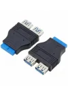 Parcbeny 2449 19 Pin 2xUSB 3.0 To 9 Pin USB 2.0 Çevirici Dönüştürücü Adaptör