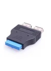 Parcbeny 2449 19 Pin 2xUSB 3.0 To 9 Pin USB 2.0 Çevirici Dönüştürücü Adaptör