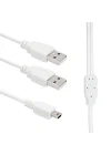 PARCBENY 8861 USB 2XERKEK - MİNİ USB 5 PİN (2.0V) 1.5 METRE V3 KABLO Usb 2 A Erkek -Mini Usb 5Pin kablo