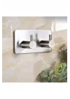 Paslanmaz Çelik Havlu/Bornoz Askısı / 2 Adet Ikili Askılık/Banyo Mutfak Havlu Askısı