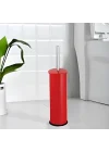 Paslanmaz Tuvalet Fırçası Banyo Fırçası Kırmızı