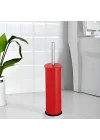 Paslanmaz Tuvalet Fırçası Banyo Fırçası Kırmızı