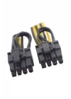 Pci e 8 Pin (6+2) 2X Pci-e Ekran Kartı Power Çoklayıcı Kablosu 4302