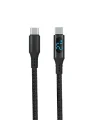 PD60W Hızlı Şarj Kablosu, Led Ekranlı, 480Mbps Type-C to Type-C Kablo, USB C - USB C Erkek - Erkek Kablo Tip C to Tip C 1 Metre U05CC3