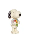 Peanuts by Jim Shore Snoopy Bahar Çiçekleri Tutan Minyatür Heykelcik, 7 cm, Çok Renkli