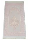 Pembe Vav Desenli Termo Deri Arapça Kuranı Kerim ve Seccade Seti