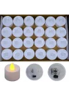 Pilli Led Mum 3.4 cm 24lü Paket Gün Işığı