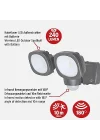 Pilli LED Spot Lamba LUFOS / Kablosuz LED Dış Mekan Spotu Pilli ve Hareket Sensörlü, 8 Adet LED Lamba, 2 x 240 Lümen, Dış Mekan için