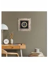Pinecone Stone Mührü Şerif Taş Duvar Tablosu - Çerçeveli Taş Tablo - Dekoratif Duvar Sanatı - Modern Ev ve Ofis Duvar Dekoru T1-55