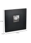 Pioneer 30cm by 30cm Snapload Sewn Leatherette Frame Cover Memory Book, Black