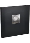 Pioneer 30cm by 30cm Snapload Sewn Leatherette Frame Cover Memory Book, Black
