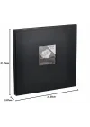 Pioneer 30cm by 30cm Snapload Sewn Leatherette Frame Cover Memory Book, Black