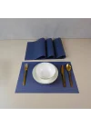 Plaid İndigo 4 Parça Amerikan Servis 30x45cm