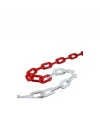 Mey İthalat® Plastik Zincir Kırmızı Beyaz ( 5 Metre)
