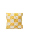 Pop Plaid Dokuma Yastık Sarı 45x45cm