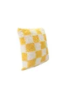 Pop Plaid Dokuma Yastık Sarı 45x45cm