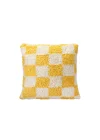 Pop Plaid Dokuma Yastık Sarı 45x45cm