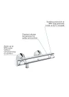 Precision Flow Termostatik Duş Bataryası, Su Tasarruflu, Krom, 34840000