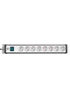 Premium-Line, çoklu priz 8 kat – 19  format için ideal Serverschraenke (şalter ve 3 m kablo) renk: Açık gri/siyah
