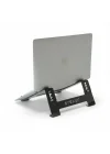 Prexua Stepper Laptop Standı - Notebook Yükseltici Altlık - Metal - Siyah - STP4025 (Siyah, Medium)