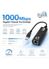 PrimeX PX-2035 USB 3.0 Gigabit Ethernet Adaptör, 1000Mbps USB to RJ45 LAN Dönüştürücü, USB Network Çevirici, PC Notebook İçin Kablolu İnternet Adaptörü, 10/100/1000Mbps Gigabit USB İnternet Çevirici