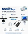 PrimeX PX-2035 USB 3.0 Gigabit Ethernet Adaptör, 1000Mbps USB to RJ45 LAN Dönüştürücü, USB Network Çevirici, PC Notebook İçin Kablolu İnternet Adaptörü, 10/100/1000Mbps Gigabit USB İnternet Çevirici