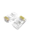 PrimeX PX-COB8P RJ45 Jack, 100’lü Paket UTP Ethernet Konnektör, 8P8C Network LAN Kablo Ucu, İnternet Kablosu Sonlandırma Plug, Modem Router Switch Patch Panel Kamera Sistemi Bağlantı Jakı