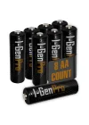 Pro P103 8 Adet AA 2950 mAh Şarj Edilebilir Kalem Pil 1.2V Ni-MH Şarjlı Pil