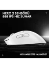 PRO X SUPERLIGHT 2 DEX LIGHTSPEED Kablosuz Oyun Mouseu, HERO 2 32K DPI Sensör, 888 IPS/88Gye Kadar Hızlanma PC/Mac için Programlanabilir 5 Tuş, USB-C Şarj, 60g ProGrade Hafif Mouse, Beyaz