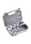 Professional Accessories 9 parçalı delik testeresi seti HSS bimetal elektrikçi (metal, ahşap, çap 20-68 mm, matkap aksesuarı)