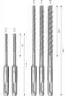 Professional Accessories Sds Plus-5 x: Set 5 Uds: 5, 6, 6, 8, 10 (5)