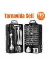 Profesyonel 115 Parça Tornavida Seti Telefon Tablet Elektronik Ürün Tamir Bakım Tornavida Seti