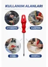 Profesyonel Manyetik Yıldız Tornavida PH2 6+125 mm, Yüksek Tork Dayanımlı Sertleştirilmiş Çelik Uç, Kaymaz Ergonomik Sap, Dar Alanlara Uygun, Mobilya Montajı ve Elektrik İşleri İçin