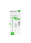 PSM06 1 Metre Beyaz Lightning Hızlı Şarj Kablosu,Beyaz