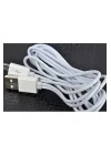 PSR aksesuar Beyaz Beyaz 2 Uçlu Lightning-Micro Usb Kablo 1M- ile uyumlu