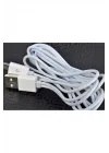 PSR aksesuar Beyaz Beyaz 2 Uçlu Lightning-Micro Usb Kablo 1M- ile uyumlu