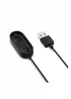 PSR aksesuar Siyah Siyah Xiaomi Mi Band 4 Usb Şarj Kablosu- ile uyumlu