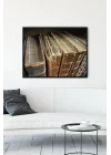 (pster10899) Eski Kitap Çerçeveli Tablo (21x30cm)