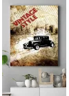 (pster18405) Vintage Araba Kanvas Tablo 2 40 x 60