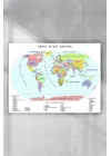(pster4136) Dünya Haritası Eğitim Posteri