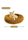 Puffy Simit Şeklinde Kedi Yatağı 50 cm