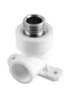 Mey İthalat® Pvc Boru PPRC Sıva Altı Dış Dişli Tekli Batarya Bağlantısı 20x1/2 10 Adet